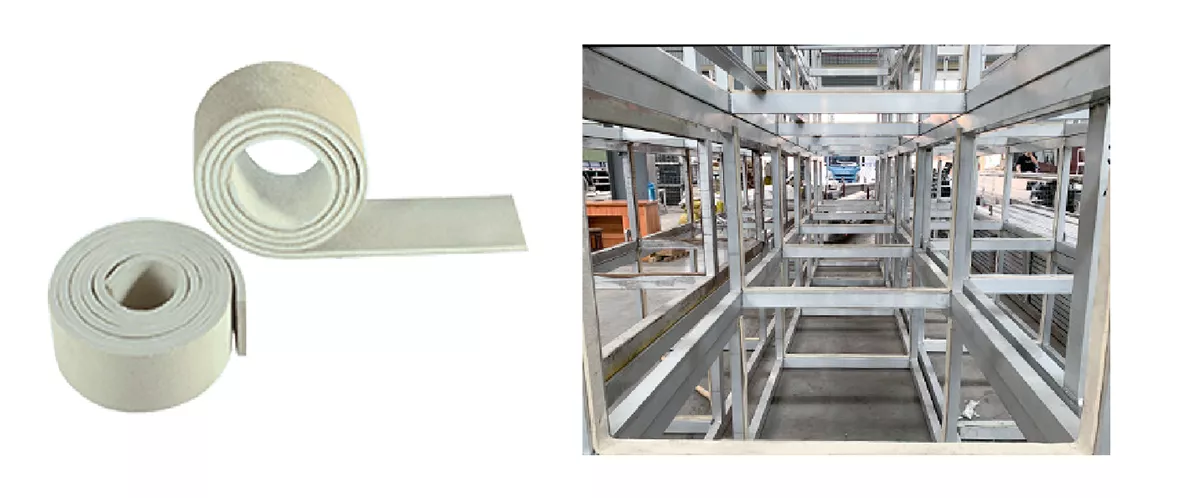 Nomex felt strip for aluminum extrusion